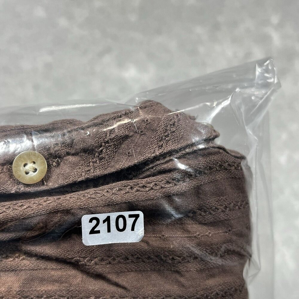 Harley Davidson Shirt Women Small Dark Brown Lace Up Back Button Up Embroidered - Picture 11 of 11